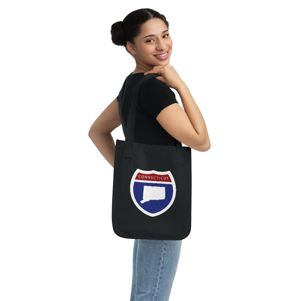 Connecticut Interstate Organic Canvas Tote Bag