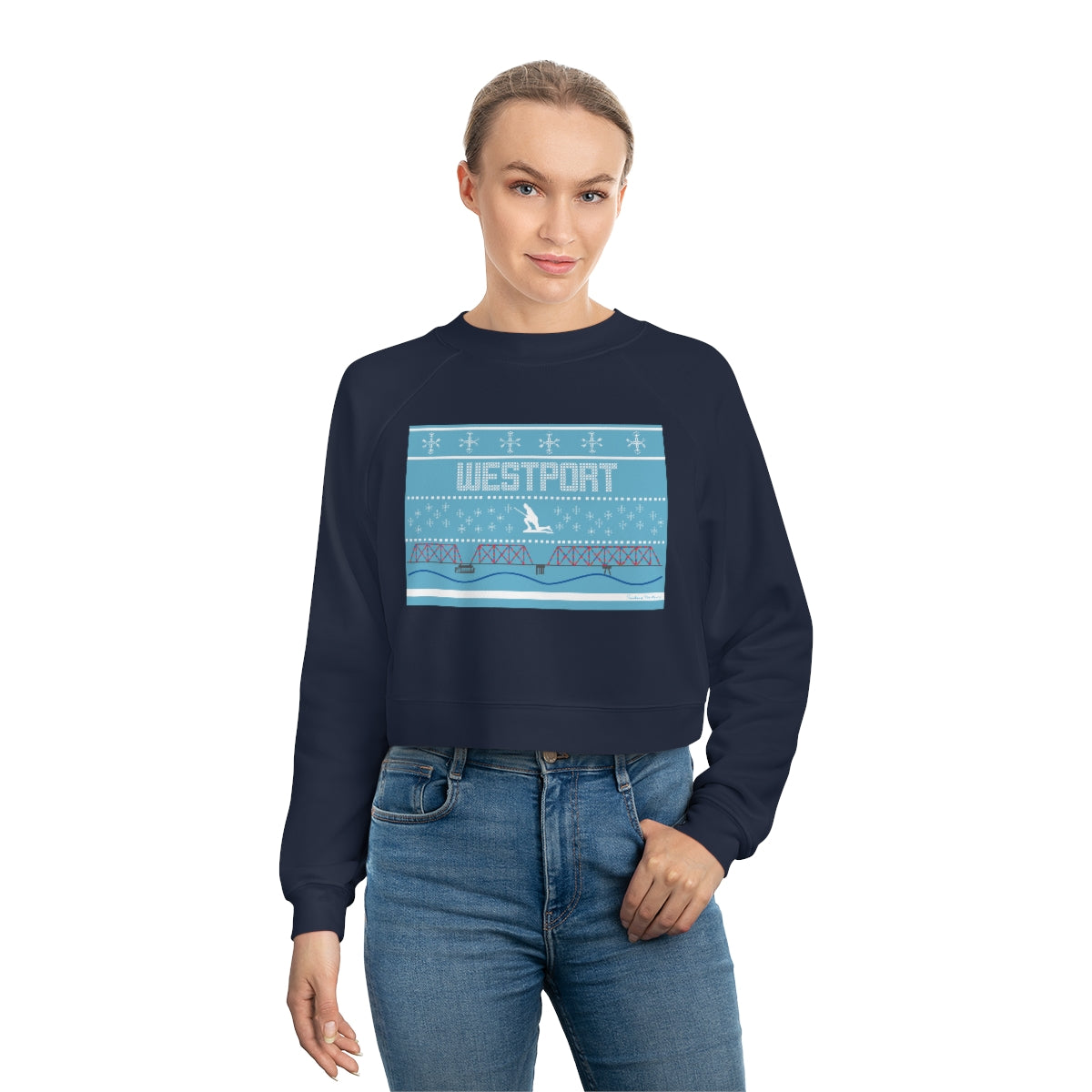 Westport Ugly Holiday Women's Cropped Fleece Pullover