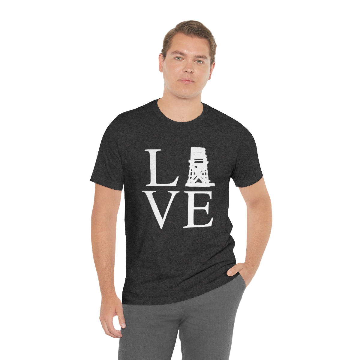 Fairfield Love (front) Unisex Jersey Short Sleeve Tee