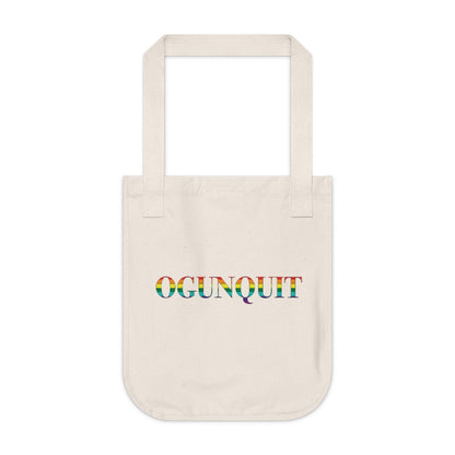 Ogunquit Rainbow Organic Canvas Tote Bag