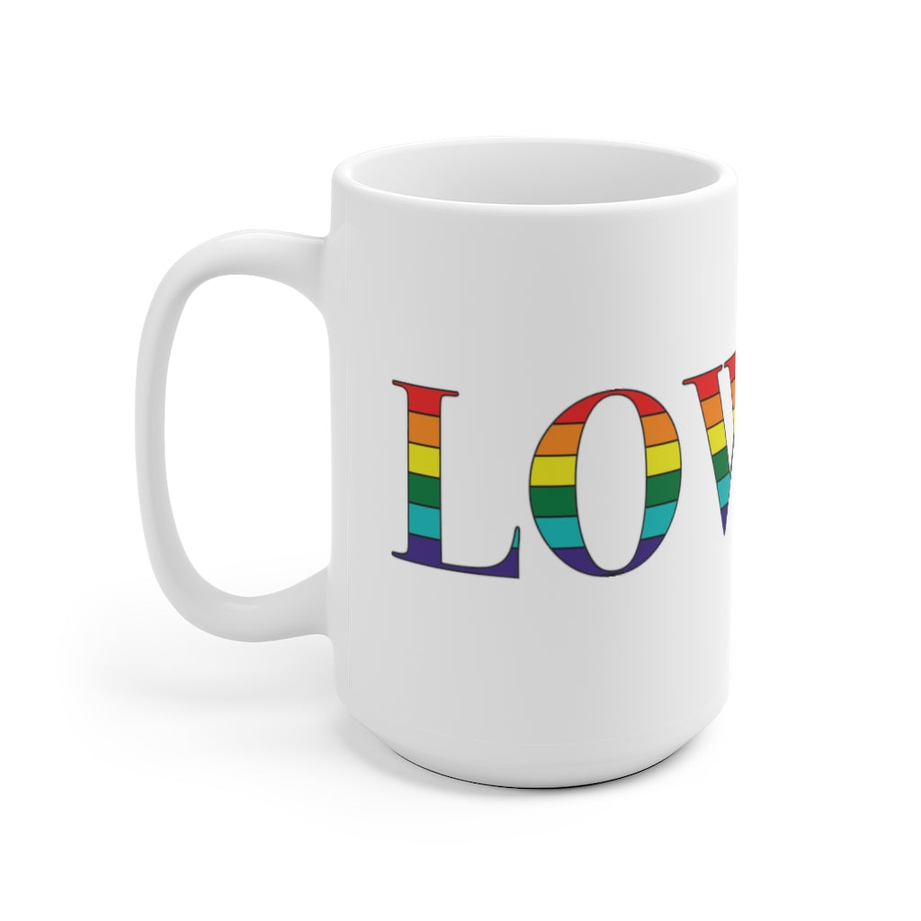 Lowell Rainbow White Ceramic Mug