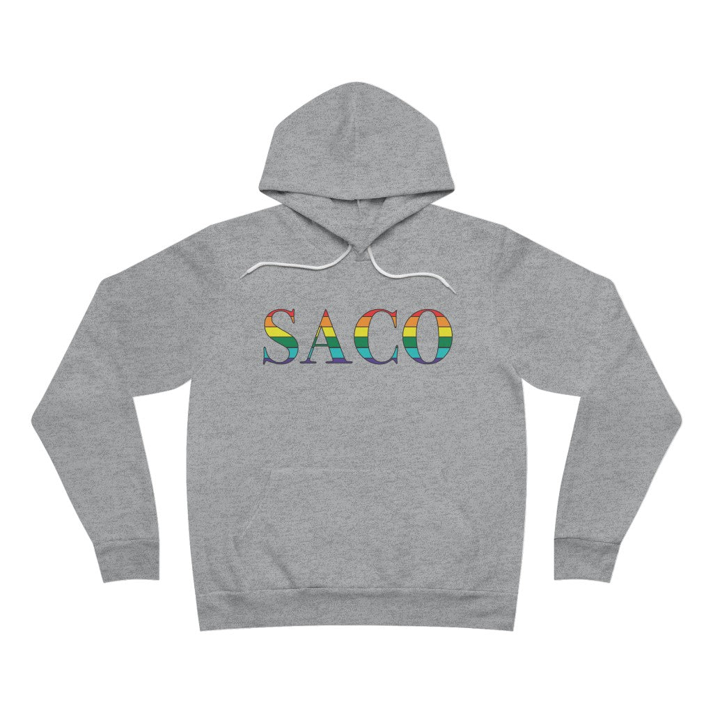 Saco Rainbow Unisex Sponge Fleece Pullover Hoodie