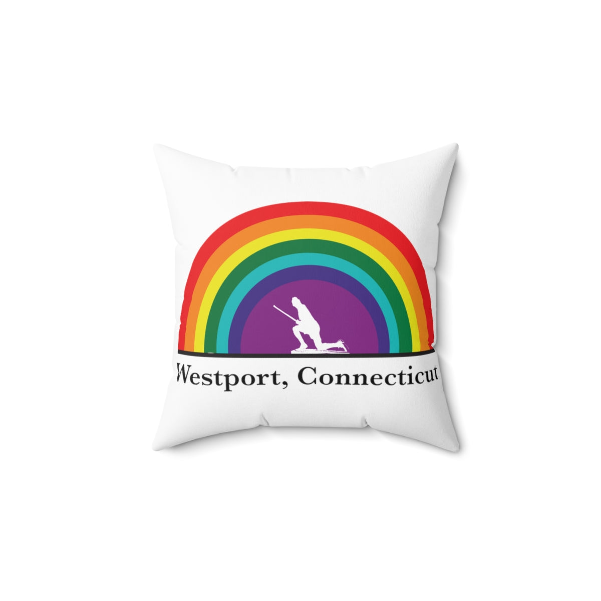 Minuteman Rainbow Spun Polyester Square Pillow