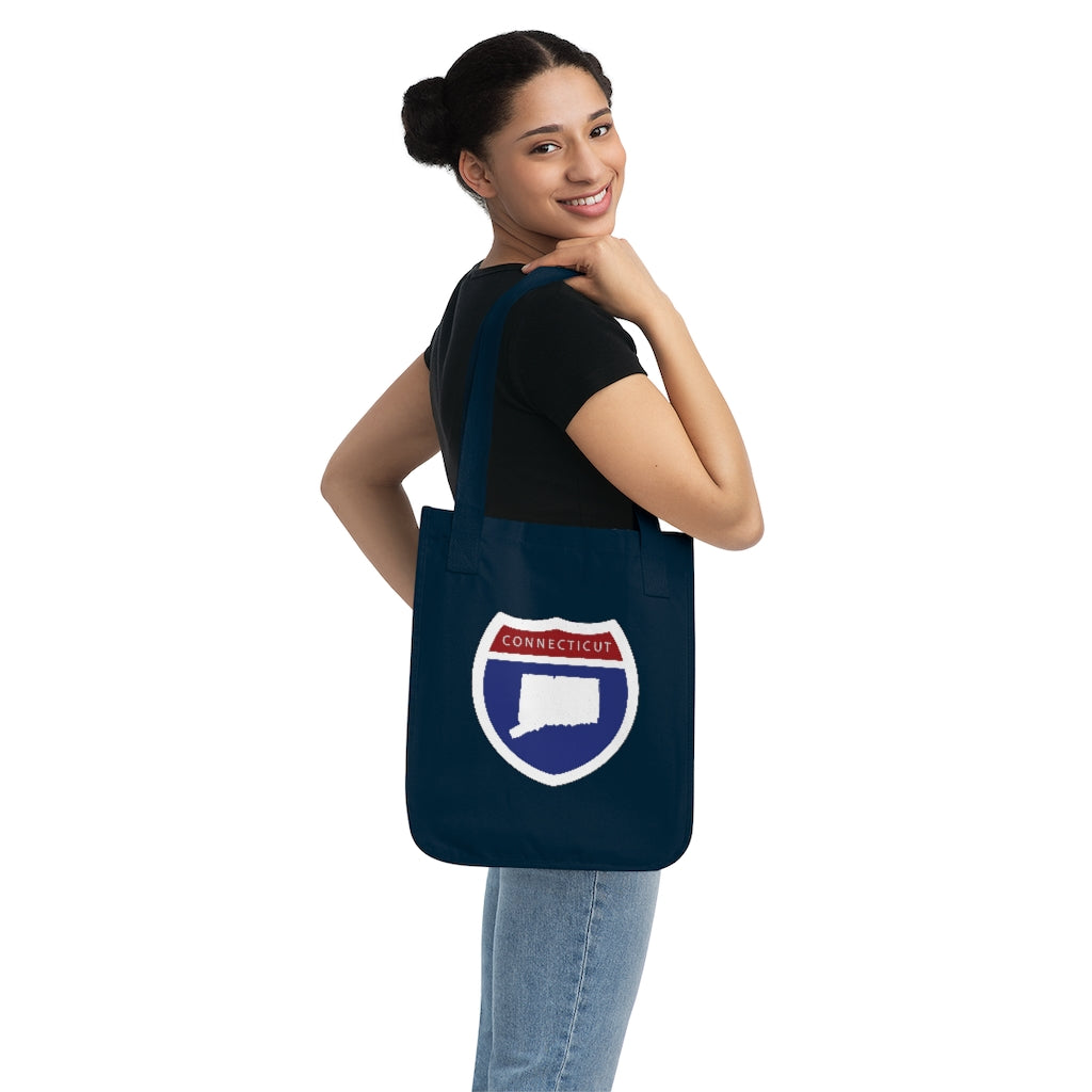 Connecticut Interstate Organic Canvas Tote Bag