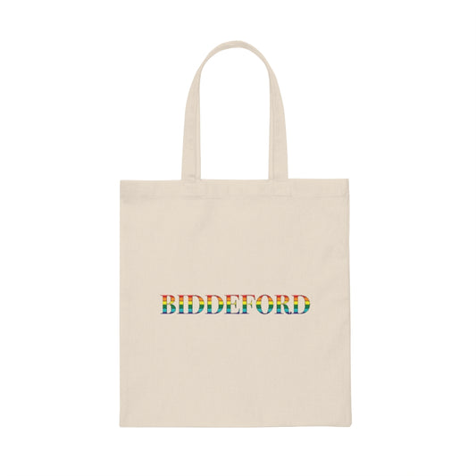 Biddeford Rainbow Canvas Tote Bag