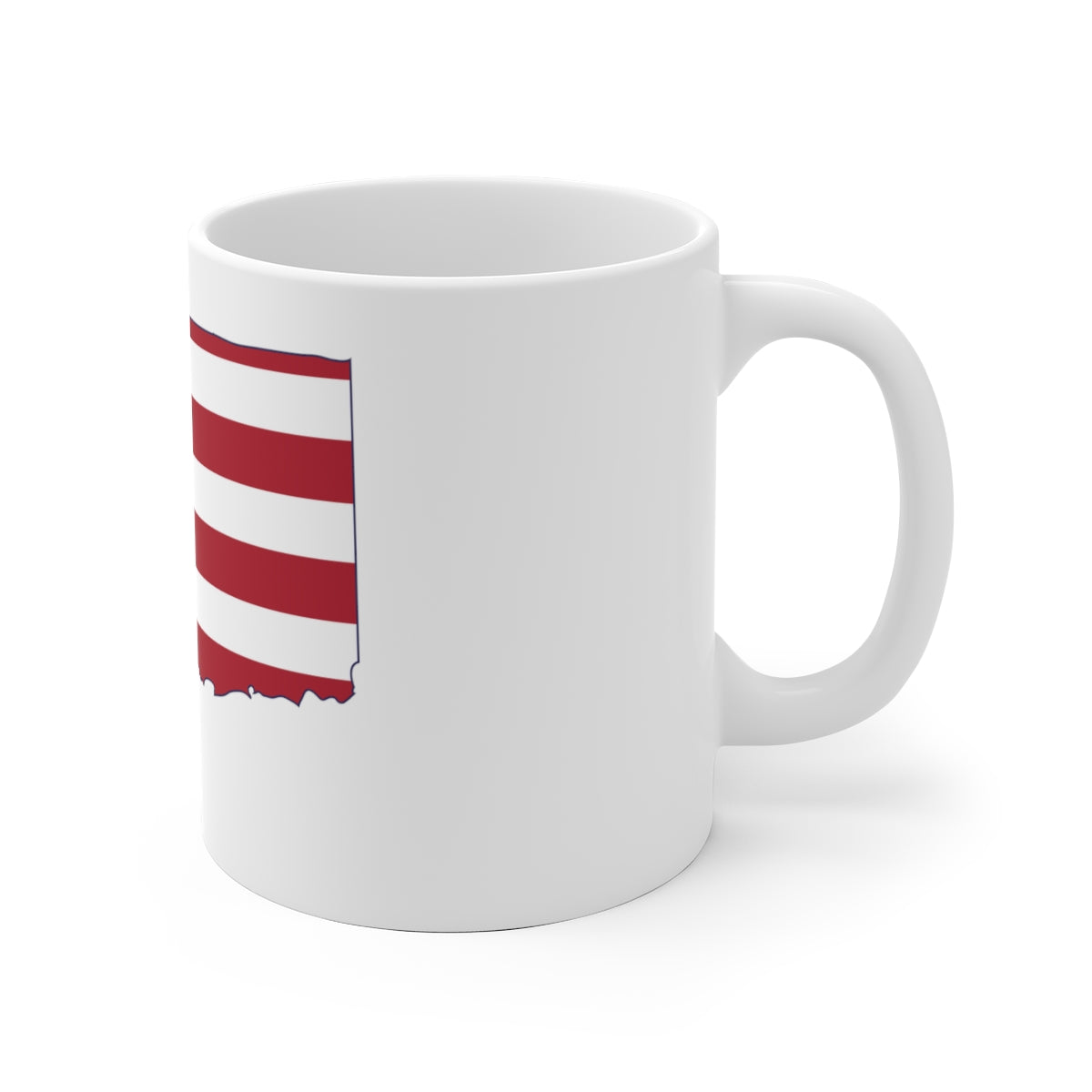 Connecticut American Flag  White Ceramic Mug