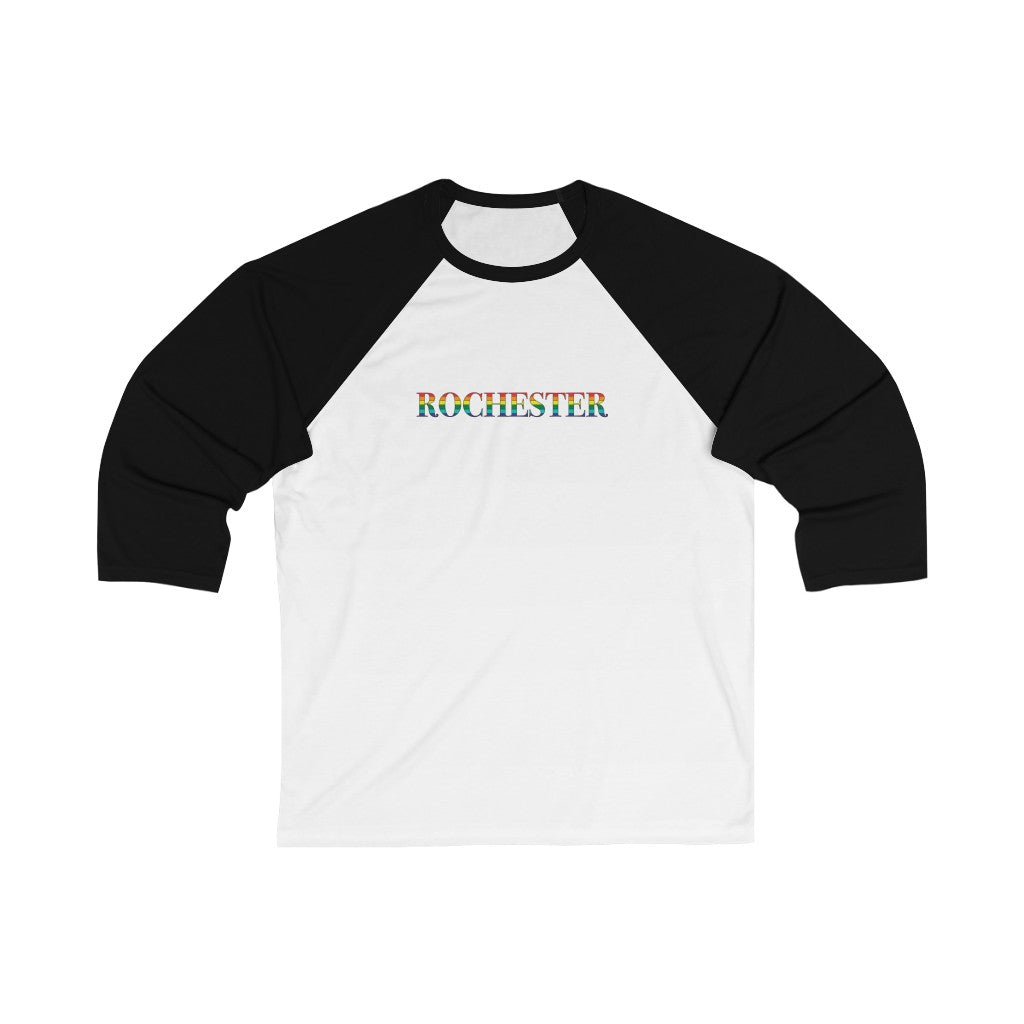 Rochester Rainbow Unisex 3\4 Sleeve Baseball Tee