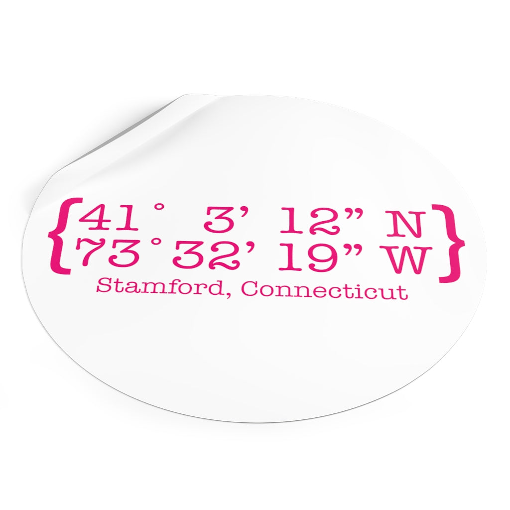 Stamford Coordinates Round Vinyl Stickers