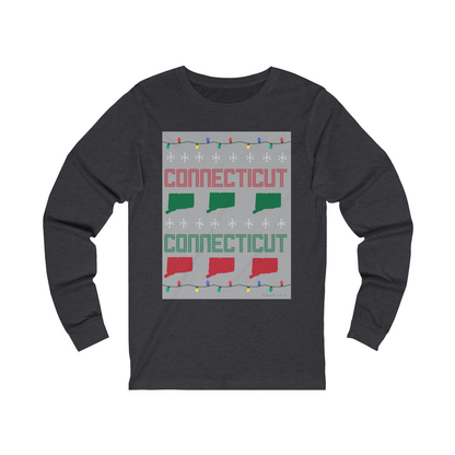 connecticut ugly holiday long sleeve tee shirt 