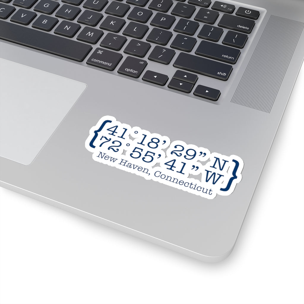 New Haven Coordinates Kiss-Cut Stickers