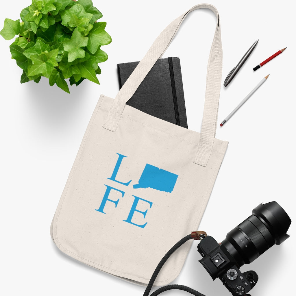 Connecticut Life Organic Canvas Tote Bag