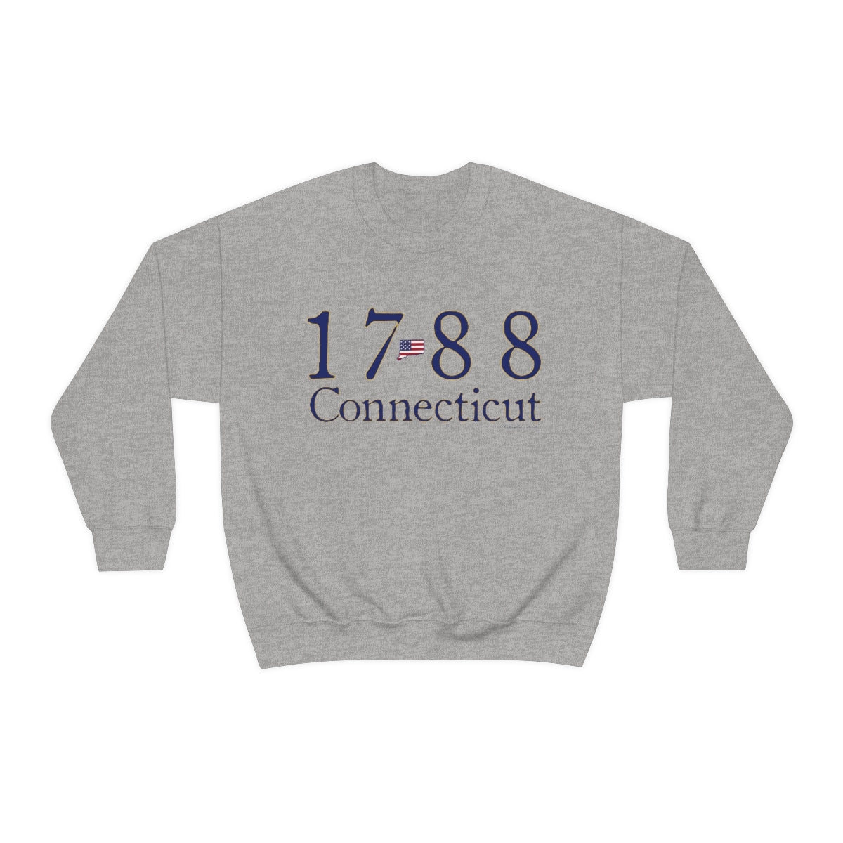 1788 Connecticut American Flag Unisex Heavy Blend™ Crewneck Sweatshirt