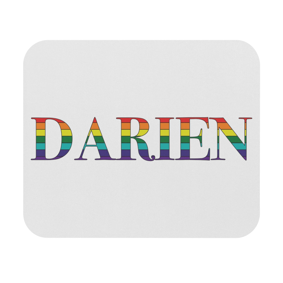 Darien ct rainbow pride mouse pad