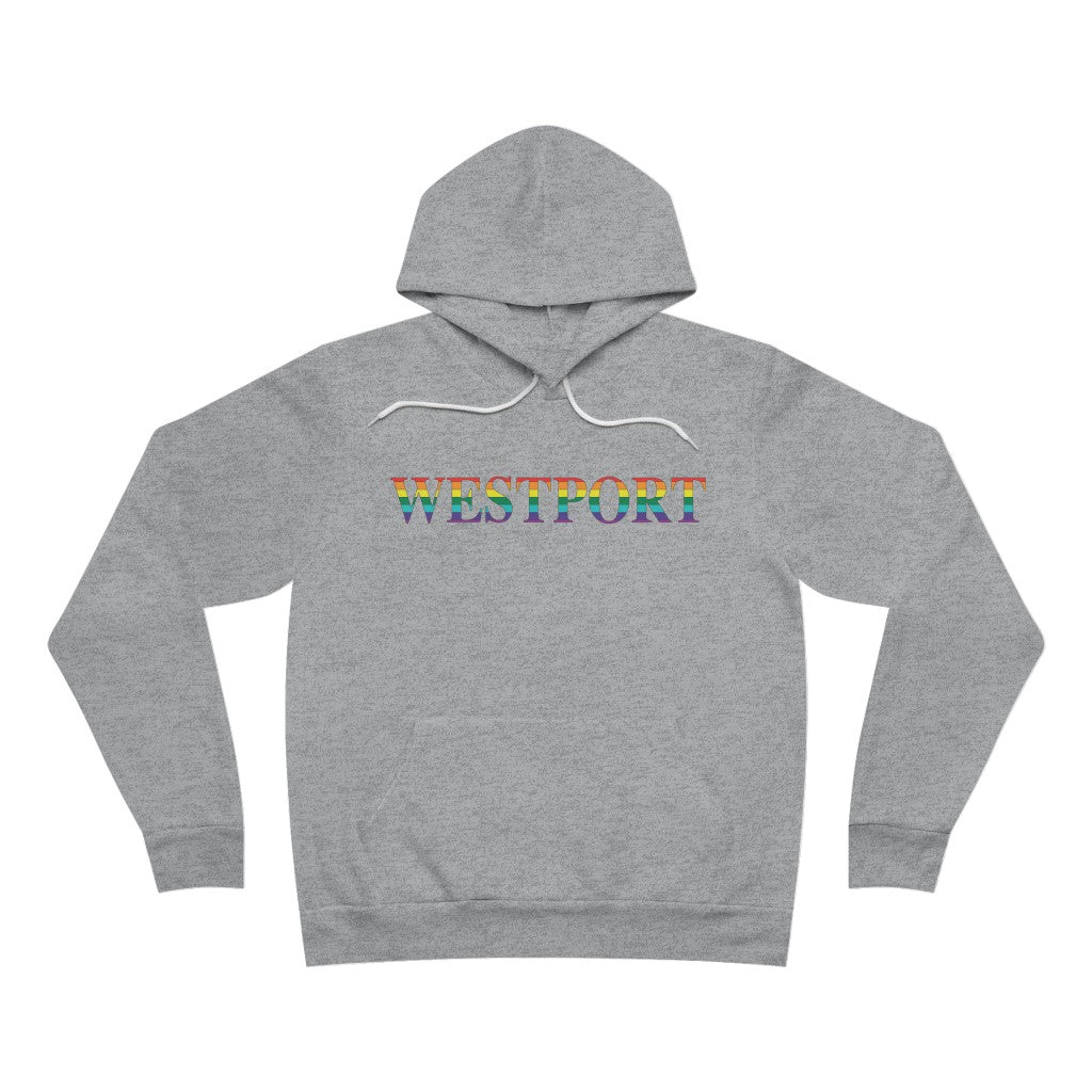 Westport Rainbow Unisex Sponge Fleece Pullover Hoodie