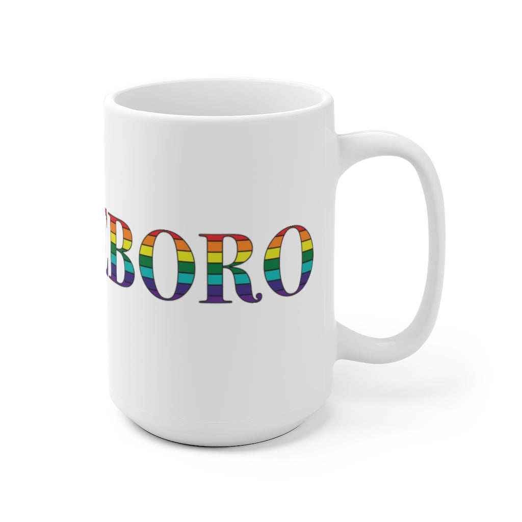 Battleboro Rainbow White Ceramic Mug