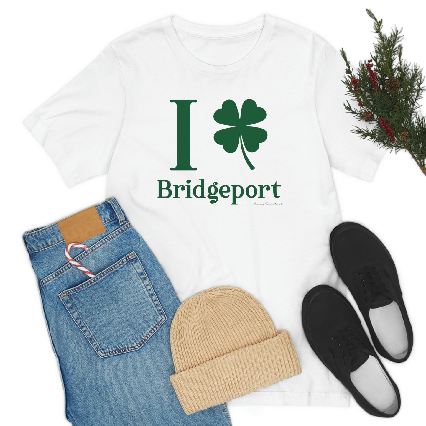 I Clover Bridgeport  (Green) Unisex Jersey Short Sleeve Tee