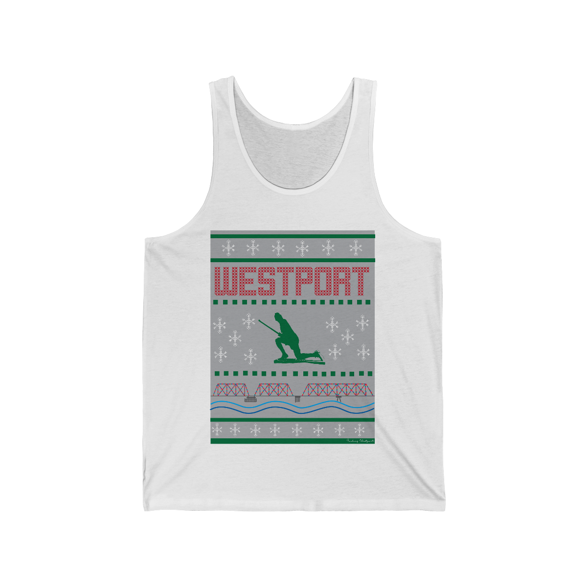 wesptort ugly christmas sweater unisex tank top 