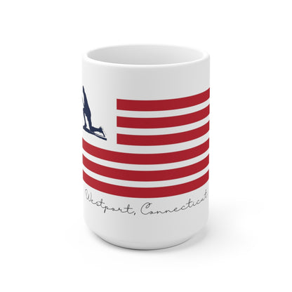 Minuteman Flag White Ceramic Mug