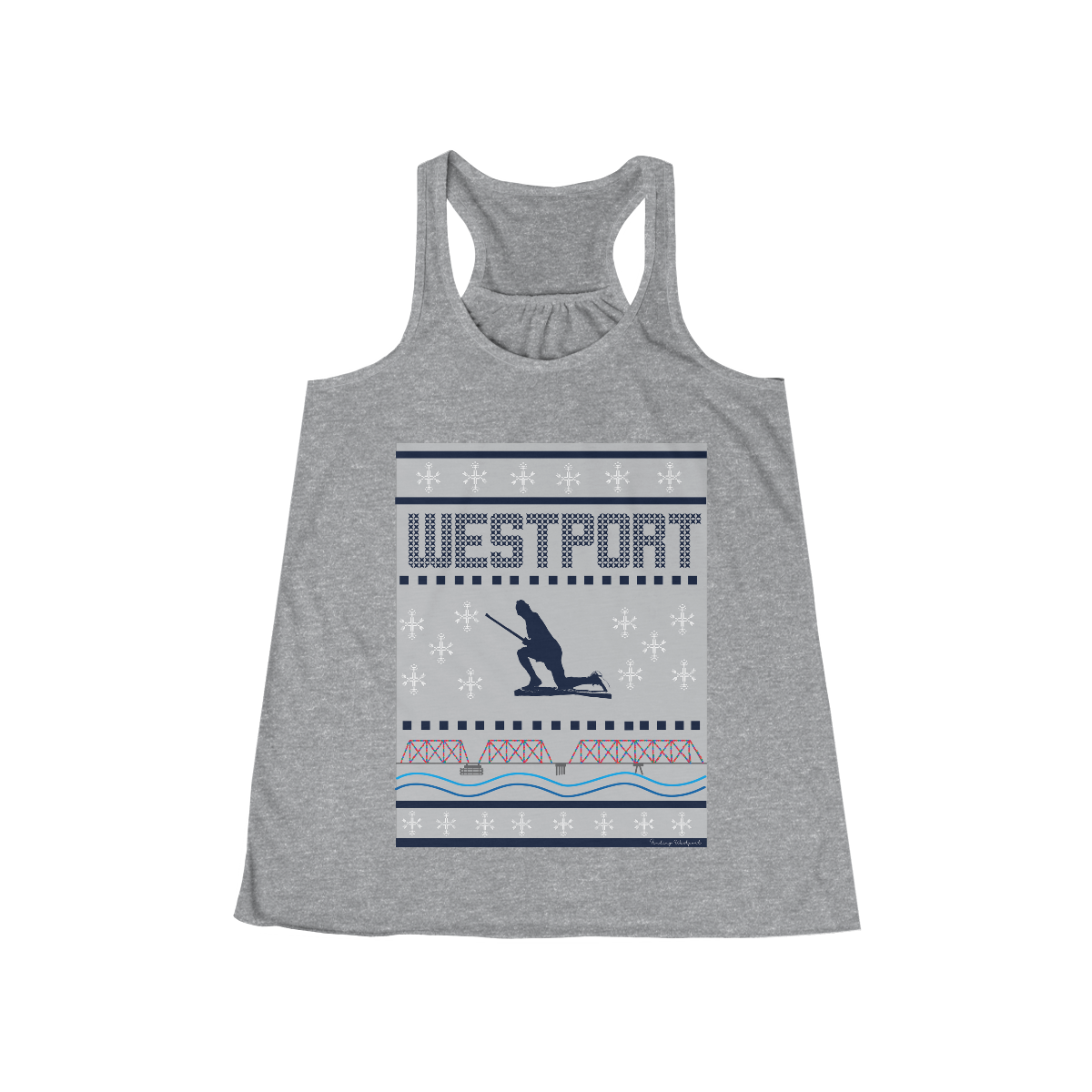 westport ct / connecticut ugly christmas sweater womens tanktop 