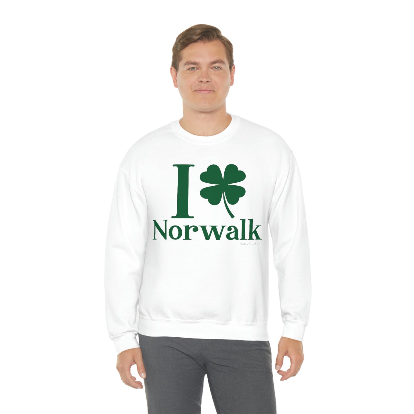 I Clover Norwalk (Green)  Unisex Heavy Blend™ Crewneck Sweatshirt