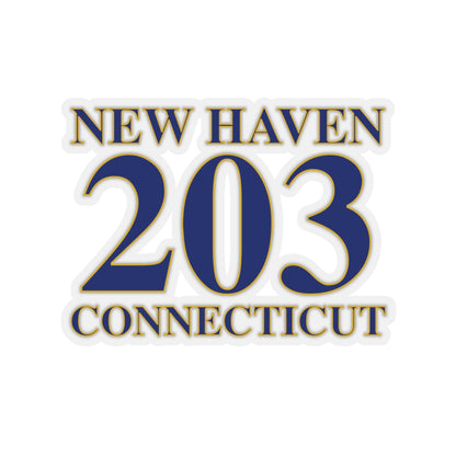 New Haven 203  Connecticut Kiss-Cut Stickers New Haven 203 Collection. Inspired by the Connecticut flag and the 203! Show off for your pride for Connecticut and Hartford!   Proceeds of this collection go to help build Finding Connecticut’s website and brand. • Free USA shipping   Click here to go to our home page 