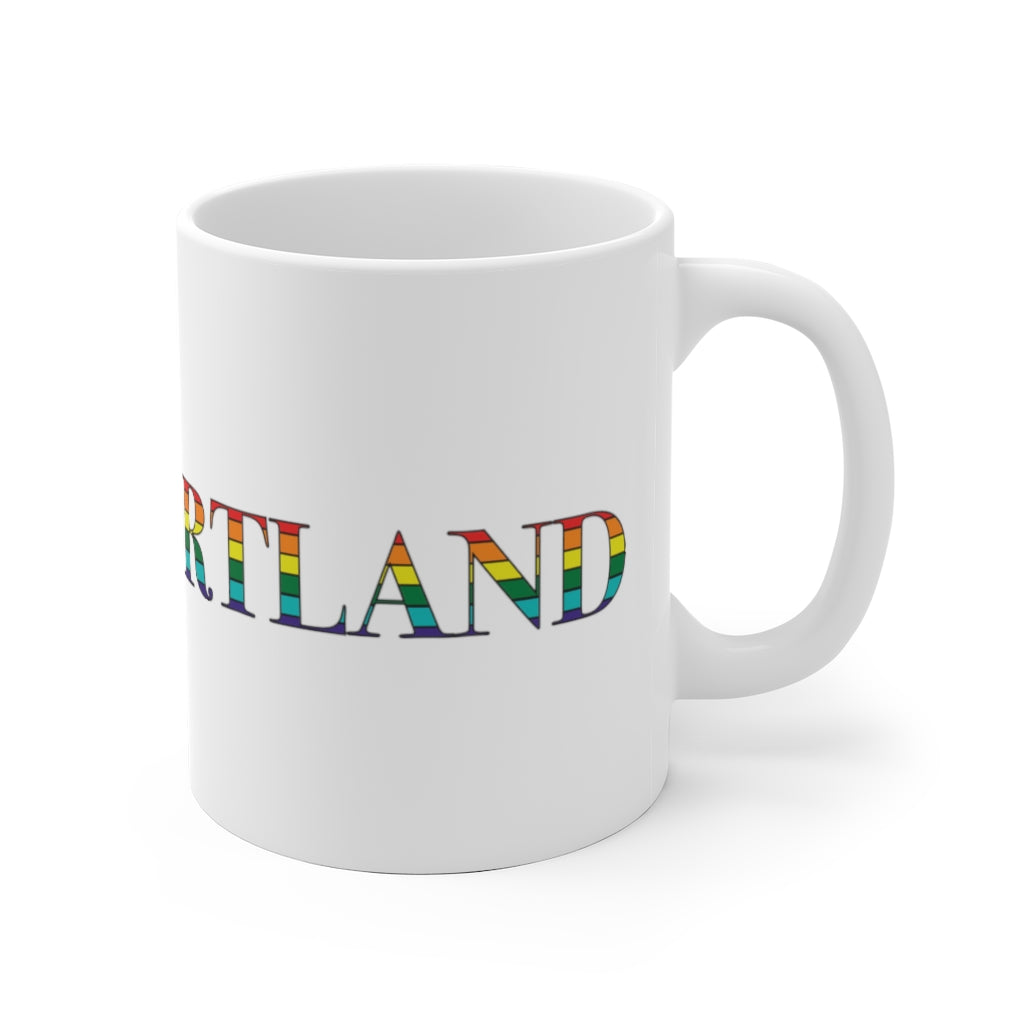 South Portland Rainbow White Ceramic Mug