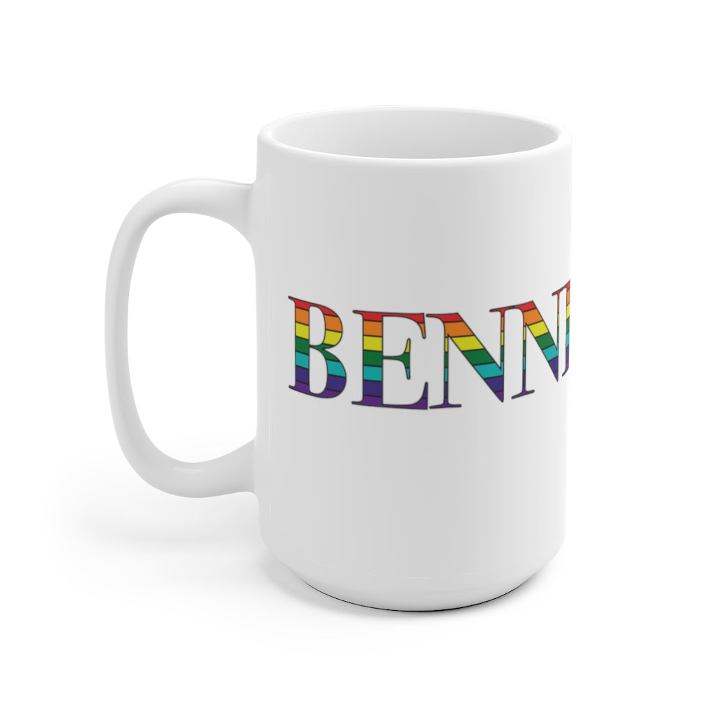 Bennington Rainbow White Ceramic Mug