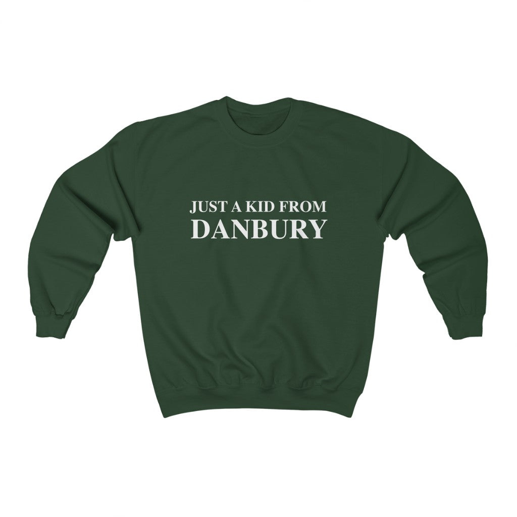 just a kid from danbury connecticut sweatshirt