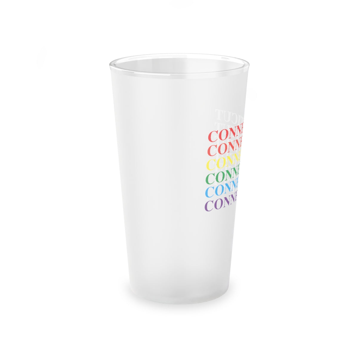 Connecticut Pride Frosted Pint Glass, 16oz