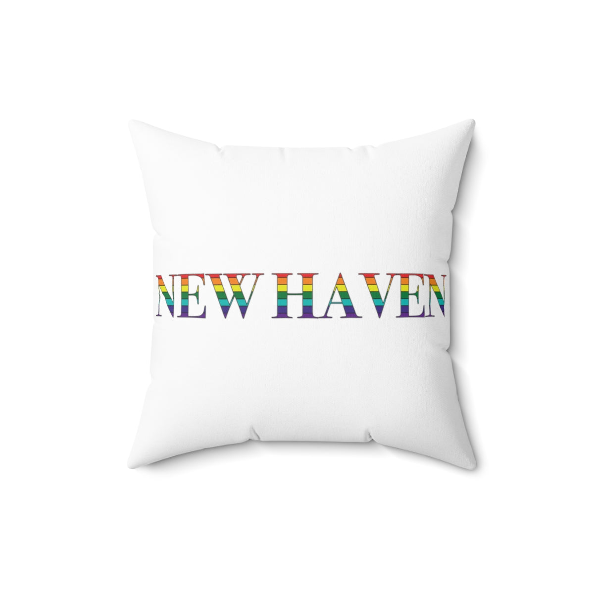 New Haven Rainbow Spun Polyester Square Pillow 