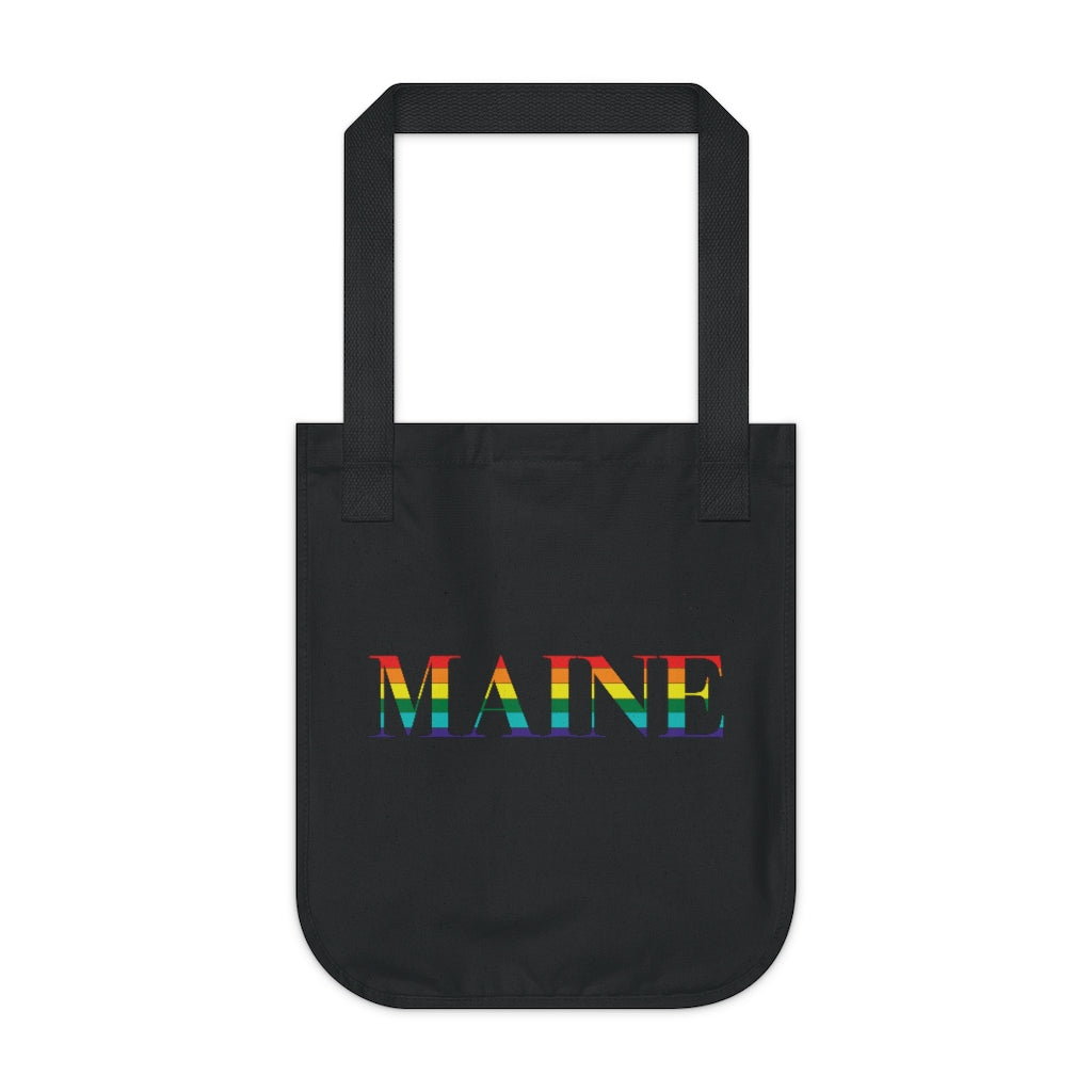 Maine Rainbow  Organic Canvas Tote Bag