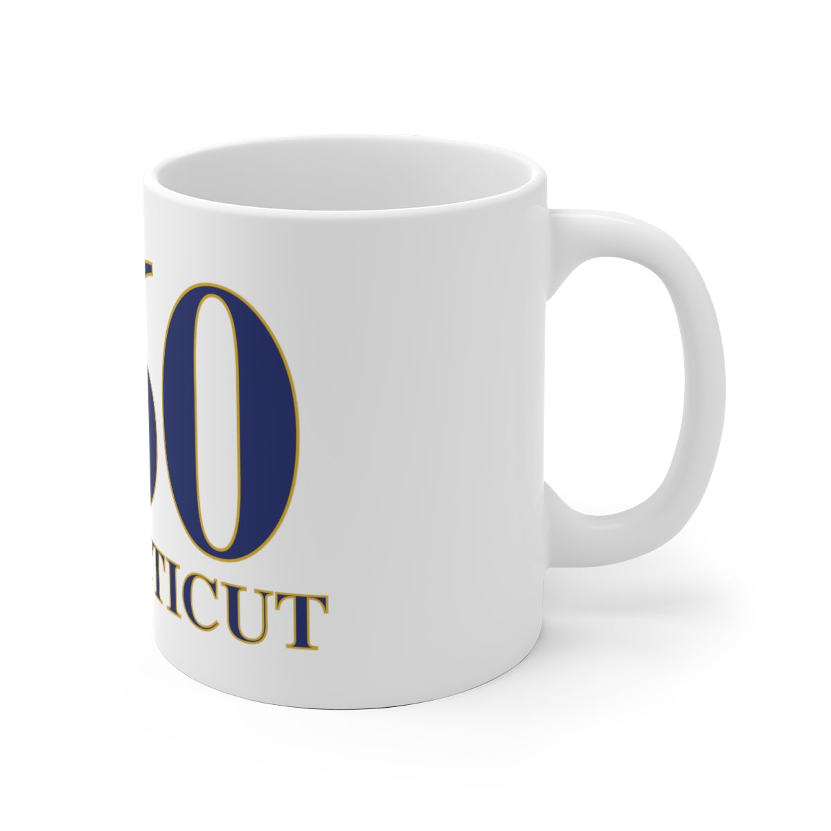 860 Connecticut White Ceramic Mug