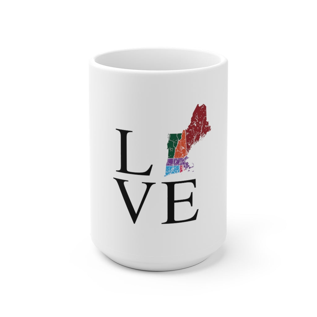 New England Love White Ceramic Mug