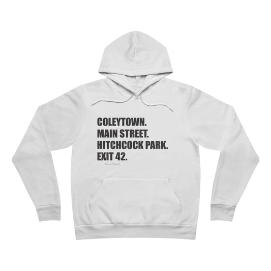 Coleytown. Main Street. Hitchcock Park. Exit 42. Unisex Sponge Fleece Pullover Hoodie  How do you say Westport without saying Westport? Westport, Connecticut is filled with unique aspects. Each providing different elements that make up the town from historic to modern traditions.   Proceeds of this collection goes to help build Finding Westport and Finding Connecticut's  brands. 