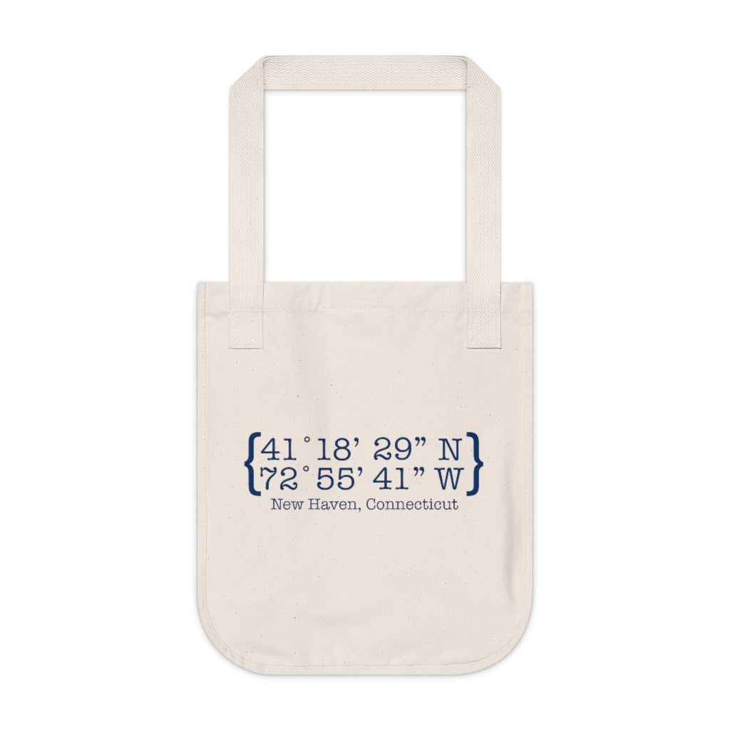 New Haven Coordinates Organic Canvas Tote Bag