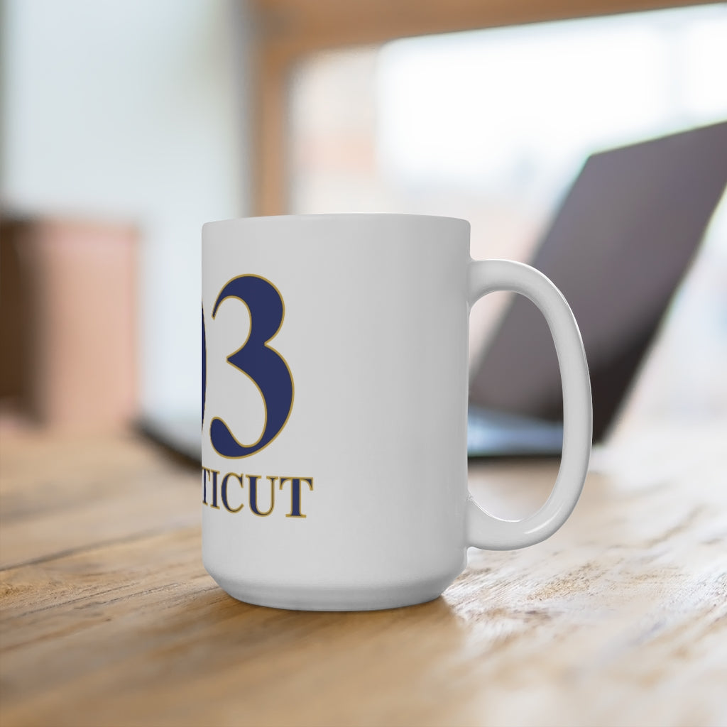 203 Connecticut White Ceramic Mug