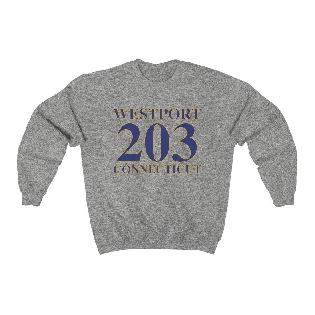 Westport 203  Connecticut Unisex Heavy Blend Crewneck Sweatshirt