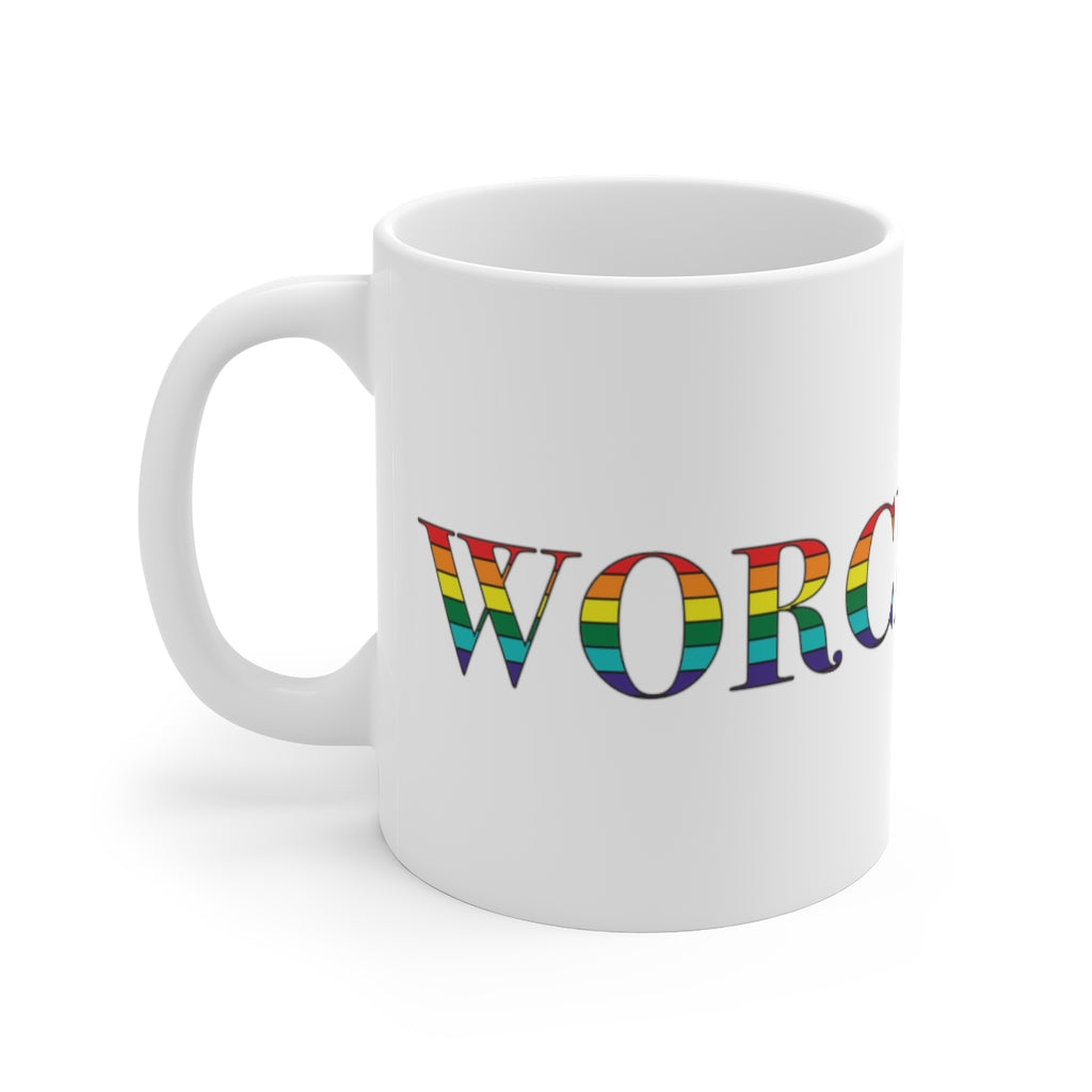 Worchester Rainbow White Ceramic Mug