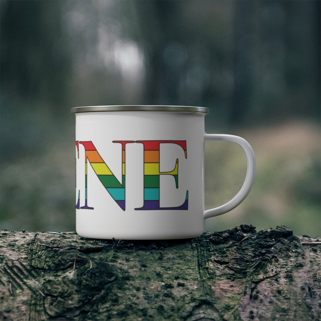 Keene Rainbow  Enamel Camping Mug