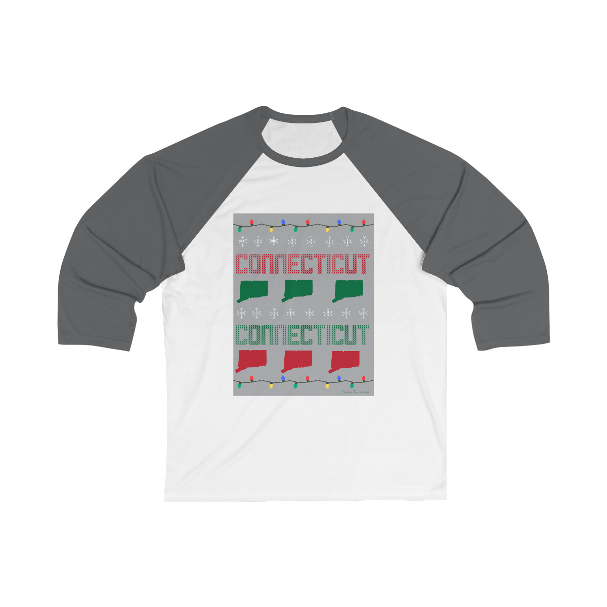 connecticut ugly holiday tee shirt 