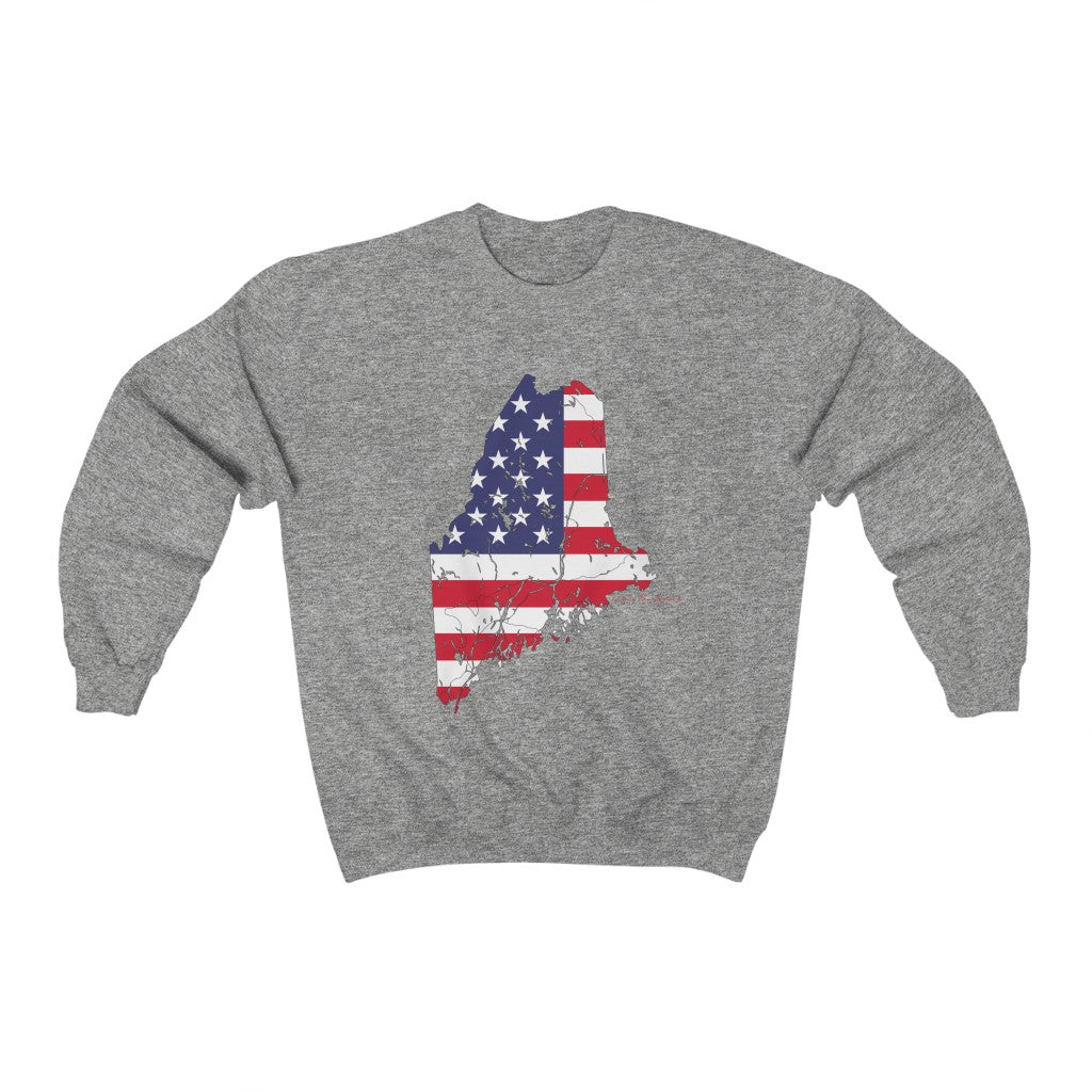 Maine American Flag collection has tee shirts, mugs, reusable bags, and other apparel and gifts. All proceeds goes to help build the Finding Maine brand and get our website up and going. Free shipping on all products. 