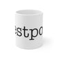Westport. White Ceramic Mug