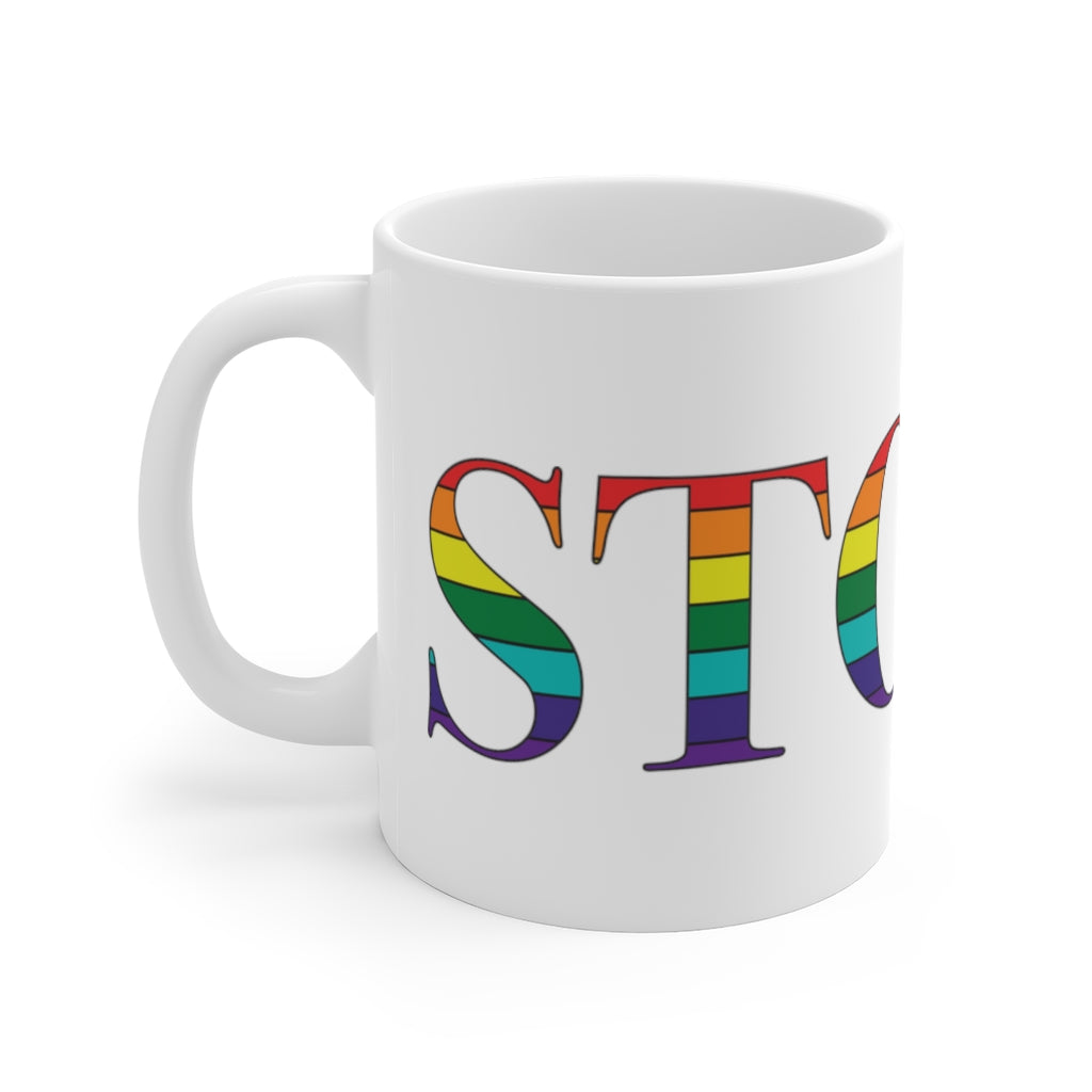 Stowe Rainbow White Ceramic Mug