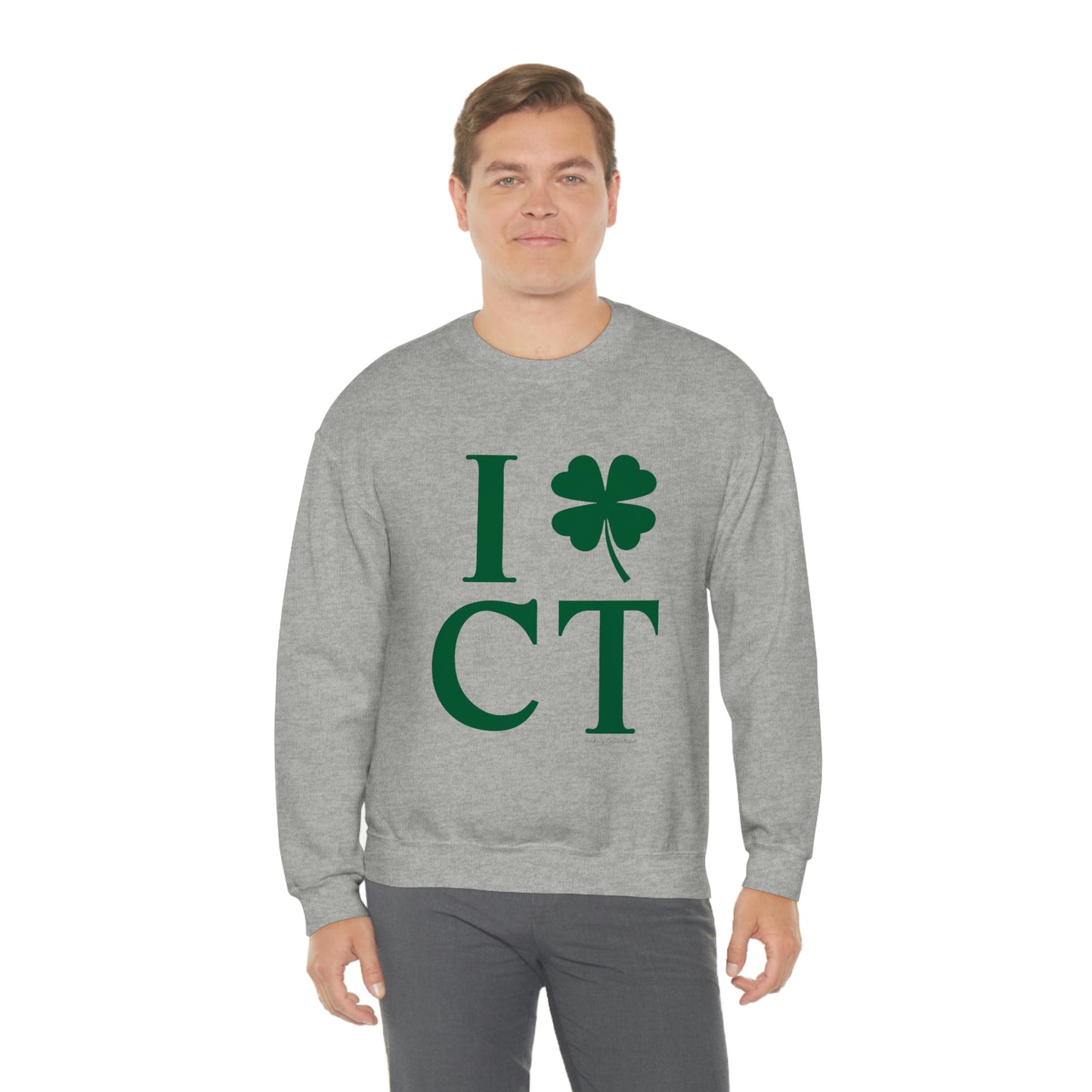 I Clover CT (Green) Unisex Heavy Blend™ Crewneck Sweatshirt