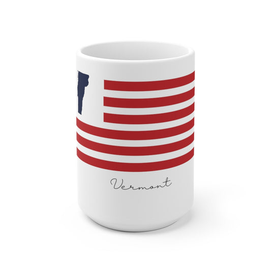 Vermont American Flag collection has tee shirts, mugs, reusable bags, and other apparel and gifts. All proceeds goes to help build the Finding New England brand and get our website up and going. Free shipping on all products. 