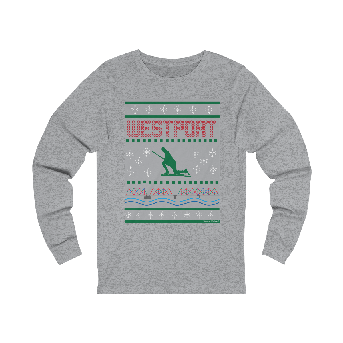 Westport Ugly Holiday Green / Red  Unisex Jersey Long Sleeve Tee