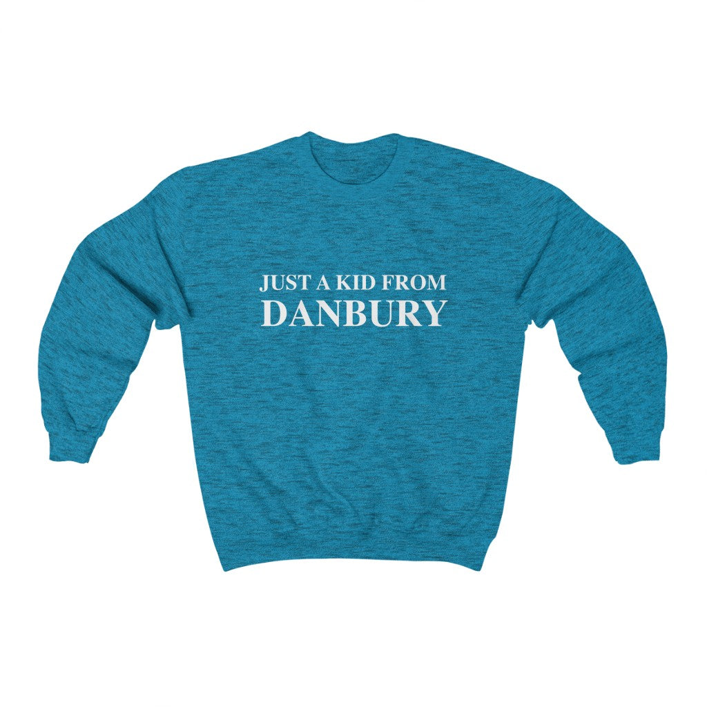 just a kid from danbury ct sweatshirt