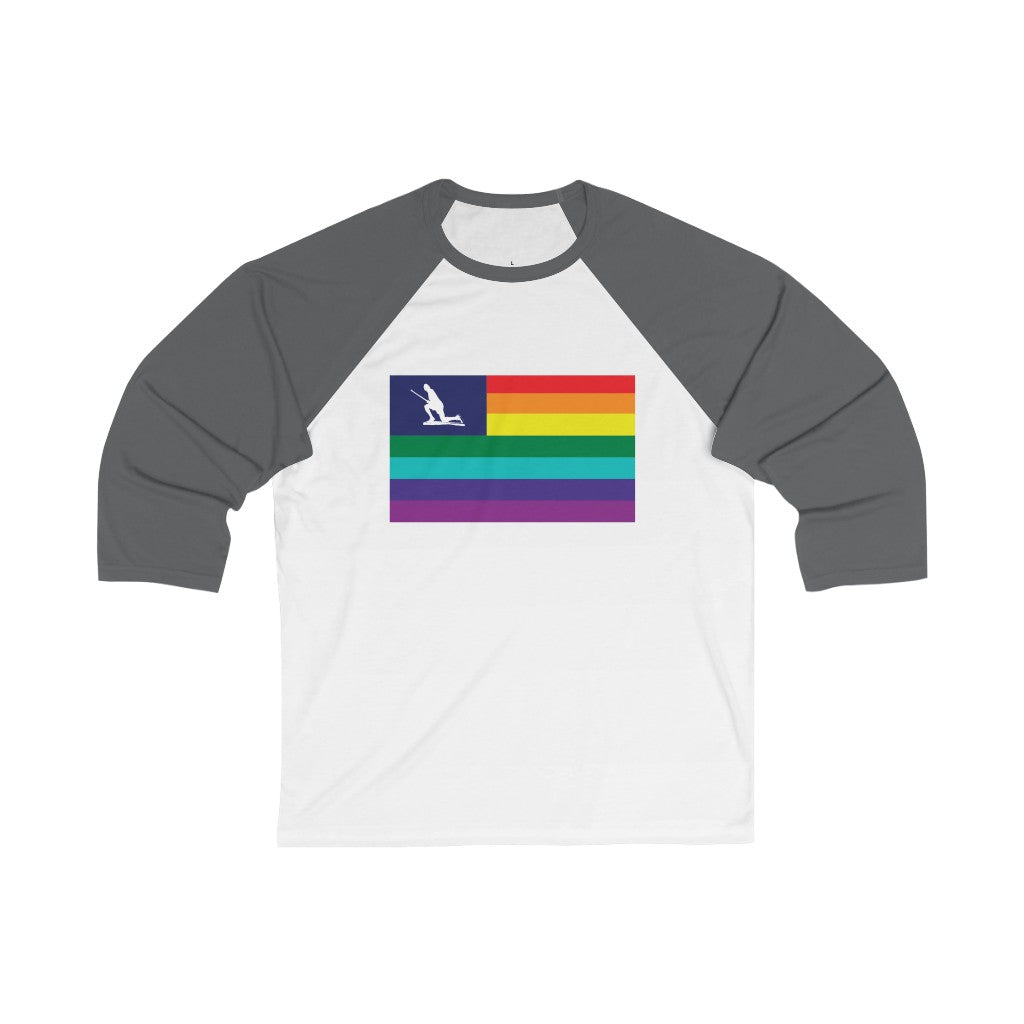 Minuteman Pride Flag Unisex 3\4 Sleeve Baseball Tee