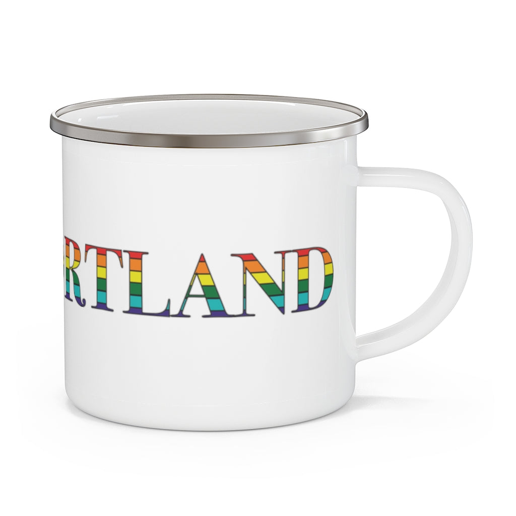 South Portland Rainbow Enamel Camping Mug