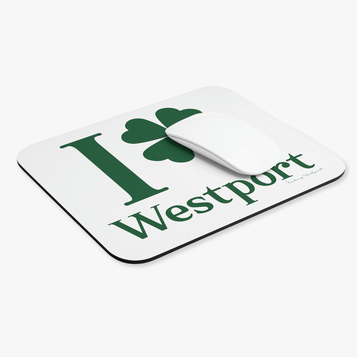 I Clover Westport (Green) Mouse Pad (Rectangle)